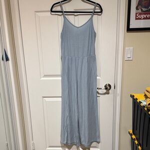 Light Blue Strappy Jumpsuit